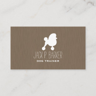 Witte Toy Poodle Silhouet Visitekaartje