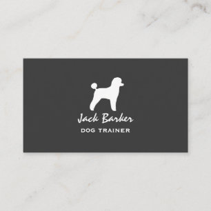 Witte Toy Poodle Silhouet Visitekaartje