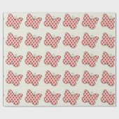 Witte Tralies Vlinder Cadeaupapier (Vlak)