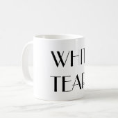 Witte tranen Mok in Fancy tekst (Voorkant links)