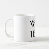 Witte tranen Mok in Fancy tekst (Links)