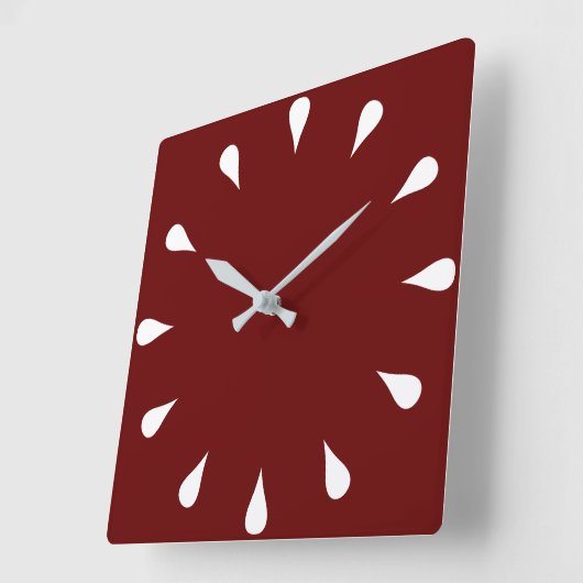 Witte tranen vierkante klok (Hoek)