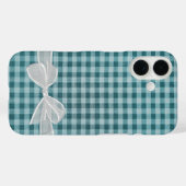 Witte transparante boog op Gingham Case-Mate iPhone Case (Achterkant (horizontaal))