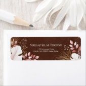 Witte Transparante Monstera Moody Botanische Rand Etiket (Insitu)