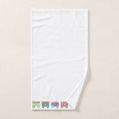 WITTE TREIN CHALKBOARD BATHROOM TOWEL SET BAD HANDDOEK (Handdoek)