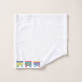 WITTE TREIN CHALKBOARD BATHROOM TOWEL SET BAD HANDDOEK (Wasdoekje)