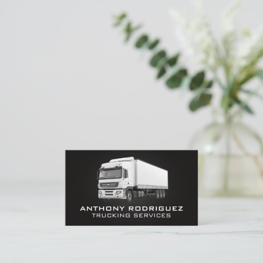 Witte Trekker | Transportdiensten Visitekaartje (Staand voorkant)