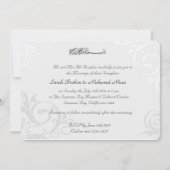 Witte trelle Moslimbruiloft Kaart (Voorkant)