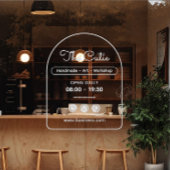 Witte trendy sticker voor ambachtelijke winkelpui