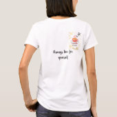 Witte trendy T-shirt voor vrouwen (Achterkant)
