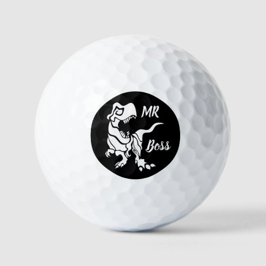 Witte Trex de baas Dino Golfballen (Voorkant)