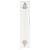 Witte Tribal Bull Skull Korte Tafelloper (Voorkant)