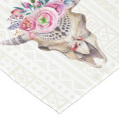 Witte Tribal Bull Skull Korte Tafelloper (Hoek)