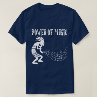 Witte tribale musicus t-shirt