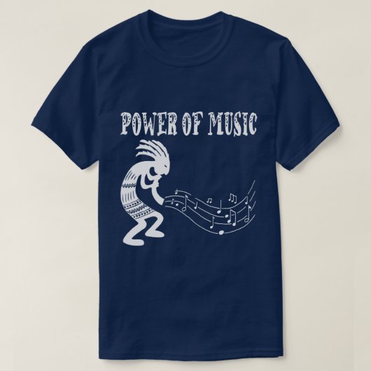 Witte tribale musicus t-shirt (Design voorkant)