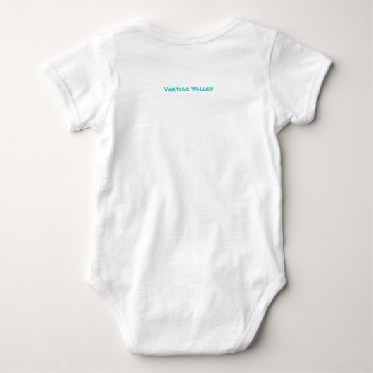 Witte Triceratops Baby Boy Bodysuit (Achterkant)