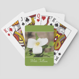 Witte Trillium Wildflower Pokerkaarten