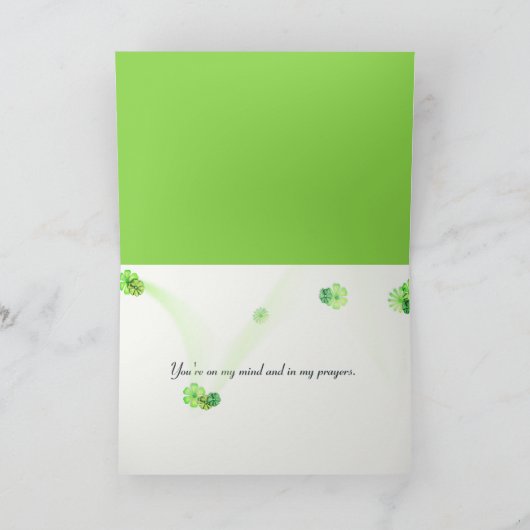 Witte Trilliums Boeket Denken aan U Kaart (Binnen)