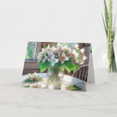 Witte Trilliums Boeket Denken aan U Kaart (Voorkant)