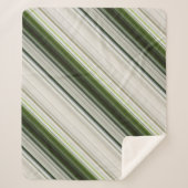 Witte Trilliums Witte en Groene Streep Sherpa Deken (Voorkant)