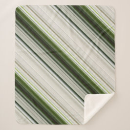 Witte Trilliums Witte en Groene Streep Sherpa Deken