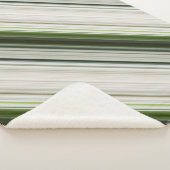 Witte Trilliums Witte en Groene Streep Sherpa Deken (3/4)