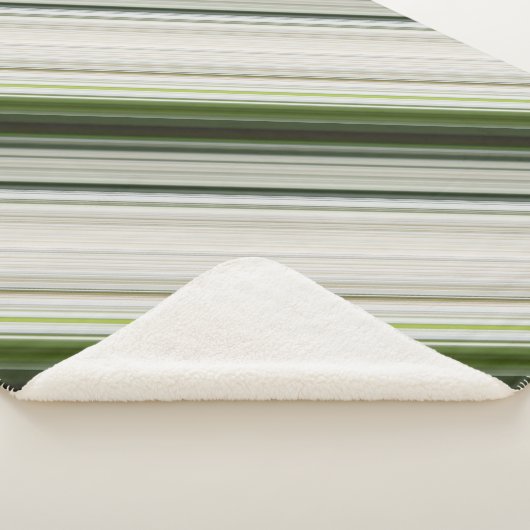 Witte Trilliums Witte en Groene Streep Sherpa Deken (3/4)