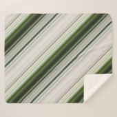 Witte Trilliums Witte en Groene Streep Sherpa Deken (Voorkant (horizontaal))