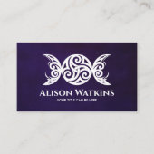 Witte Triskele - Drievoudige Maan Visitekaartje (Voorkant)