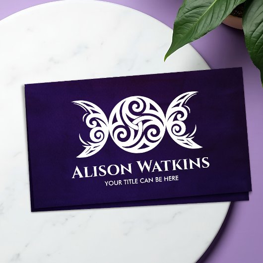 Witte Triskele - Drievoudige Maan Visitekaartje