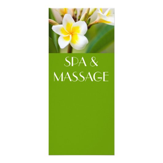 Witte tropische bloem reclamekaart (Voorkant)