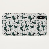 Witte tropische bloemenpatroon Case-Mate iPhone case (Achterkant (horizontaal))