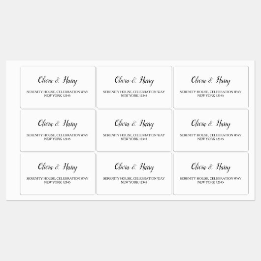 Witte Trouw Waterdichte Retouradreslabels Labels (Vel)