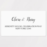 Witte Trouw Waterdichte Retouradreslabels