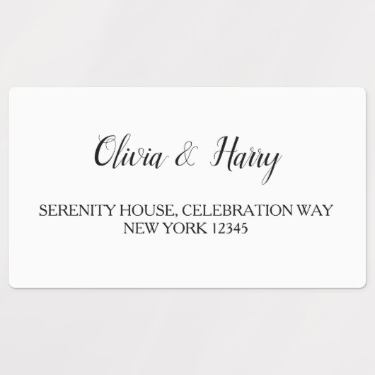 Witte Trouw Waterdichte Retouradreslabels Labels (Design 1)