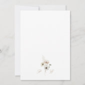 Witte Trouw Wildflower Boho Bloemen Uitnodiging (Achterkant)