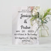 Witte trouwbloemen achtergrond kaart (Staand voorkant)