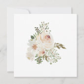 Witte Trouwbloemen Elegante Bewaar De Datum Save The Date (Achterkant)