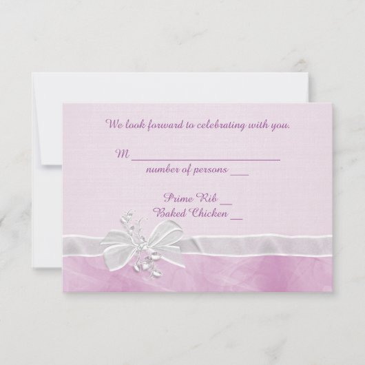 Witte trouwboog RSVP Kaart (Voorkant)