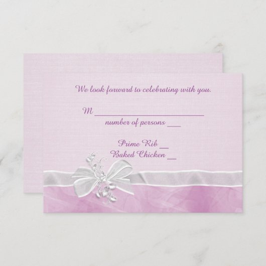 Witte trouwboog RSVP Kaart (Voorkant / Achterkant)