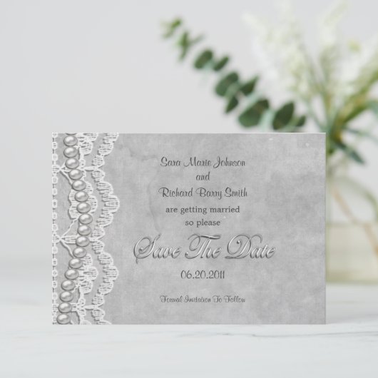 Witte Trouwdag Kaart (Staand voorkant)