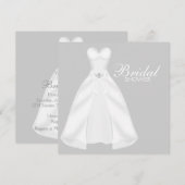 Witte Trouwjurk Bruidsmeisjesfeest Kaart (Voorkant / Achterkant)