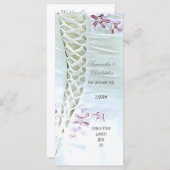 Witte trouwjurk kerk bruiloft programma programmakaart (Voorkant / Achterkant)