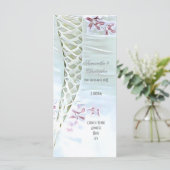 Witte trouwjurk kerk bruiloft programma programmakaart (Staand voorkant)