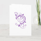 Witte trouwjurk, kronkels op paarse bruidsmeisje (Achterkant)