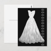 Witte trouwjurk met kant accent Briefkaart (Voorkant / Achterkant)