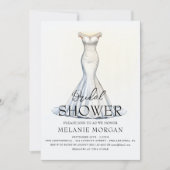 Witte trouwjurk Modern Vrijgezellenfeest Kaart (Voorkant)