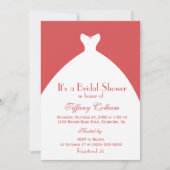 Witte Trouwjurk Roze Vrijgezellenfeest Kaart (Voorkant)