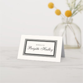 Witte trouwplaatskaart plaatskaartje