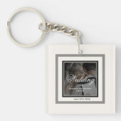 Witte trouwring sleutelhanger (voorkant)